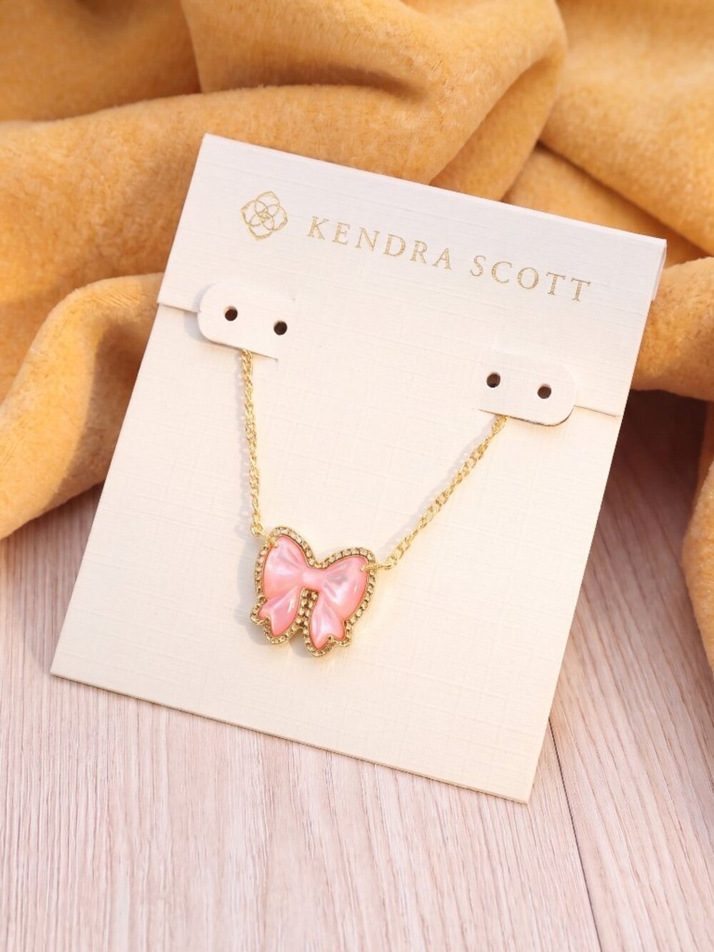 Kendra Scott Haley Bow Gold Necklace Gold NEW